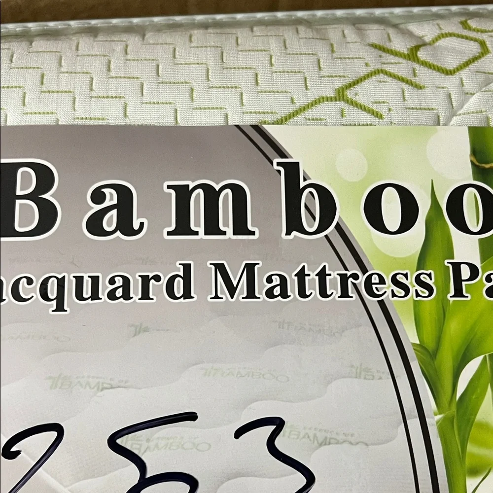 Bamboo Jacquard Mattress Pad - Green -